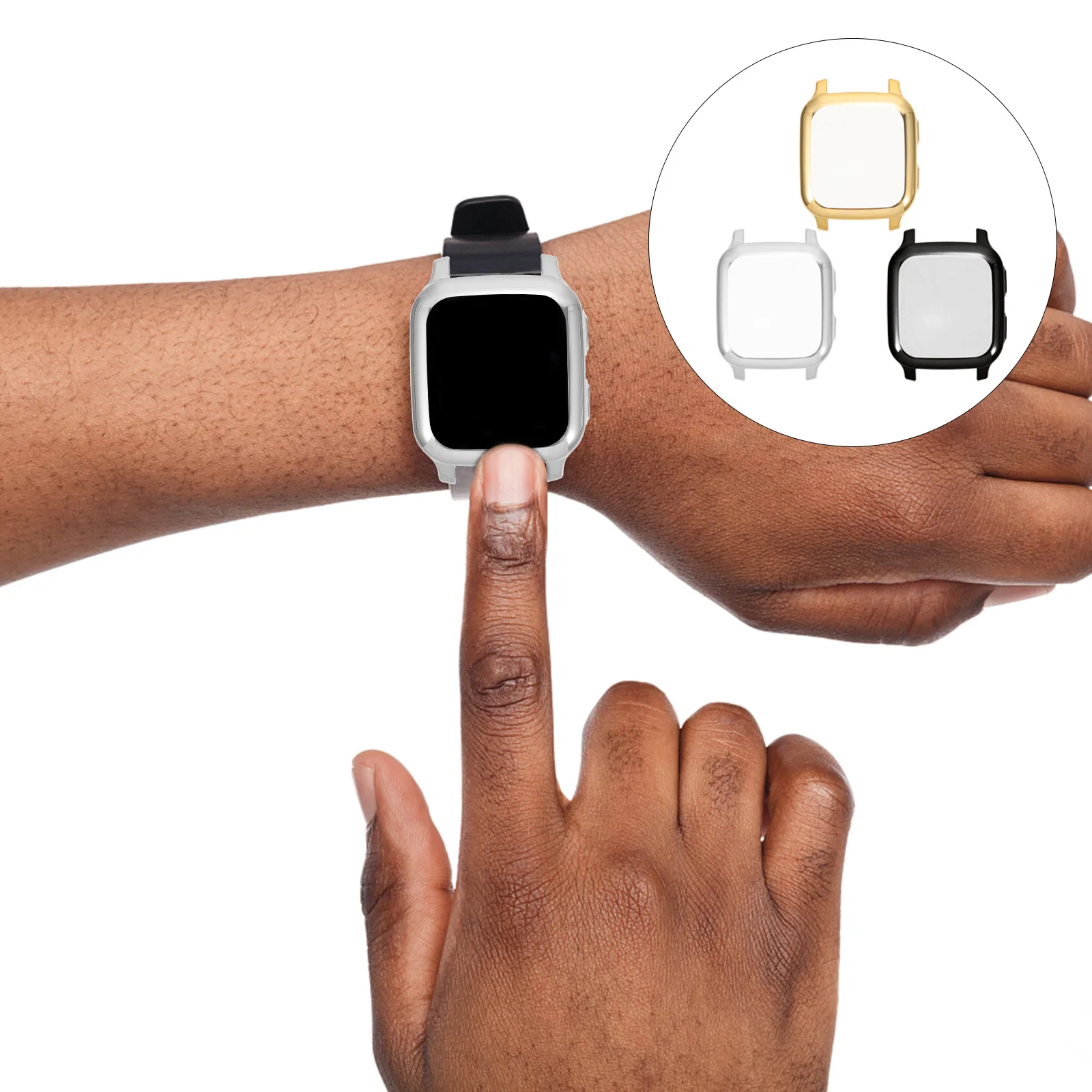 

3pcs Watch Case Screen Protector All Inclusive Shell Cover Tpu Soft Glue Protective Durable Easy Install Remove Access Buttons