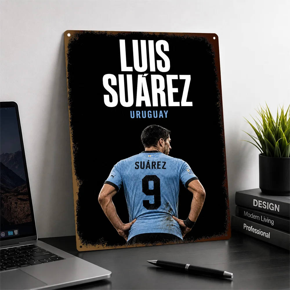Luis Suárez Football Aluminum Poster Customized Metal Tin Sign Club Legacy Style Wall Art Made For Dedicated Fans In Game Room