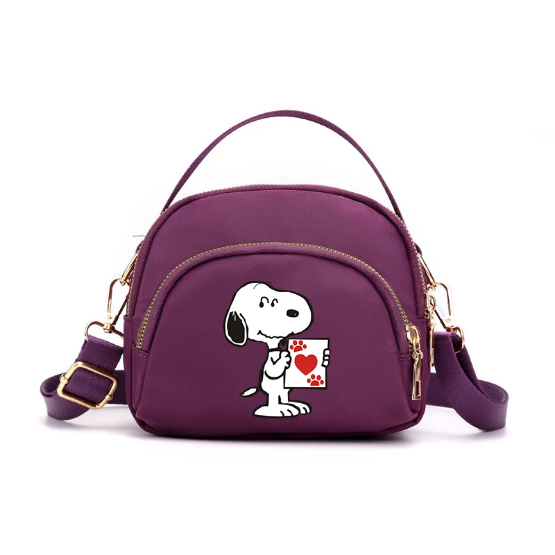 Snoopy Women Crossbody Zipper Mobile Phone Shoulder Bag Female Handbag Cartoon Multifunction Small Bag Lady Purse Fashion Gift