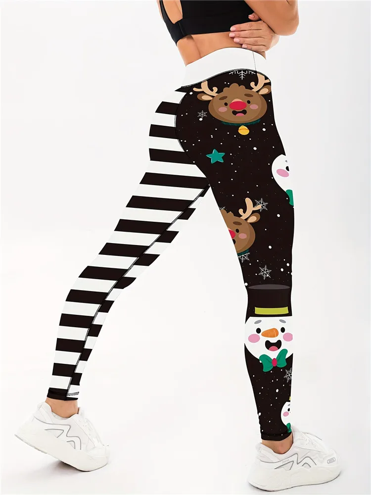 Christmas Fashion Women's Printed Yoga Leggings Fitness High Waist Push ups Exercise Fitness Women's Printed Yoga Pants