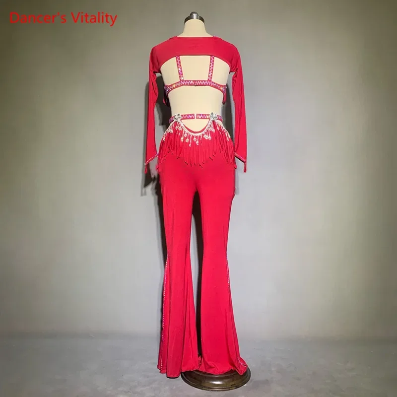 Belly Dance suit Jumpsuit Tassel Rompers Performance Clothes Profession Custom Female Adult Child Elegant Competition Clothing