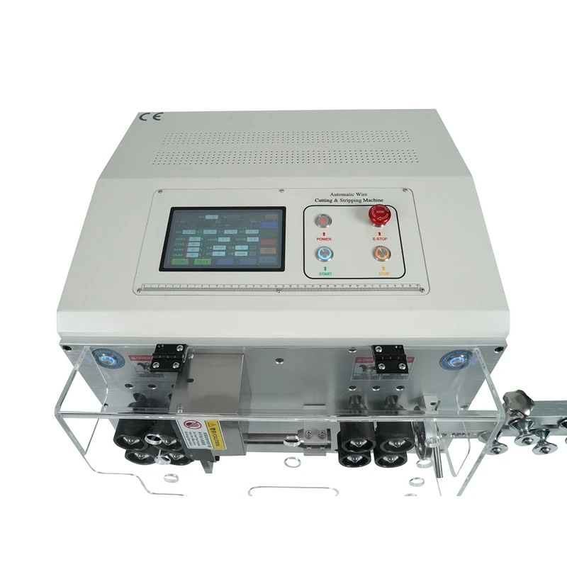 SWT-608-MAX2-ST50 Stepper Motor Peeling Stripping Cutting Machine 8 Wheels 800W Touch Screen Control 220V 110V Option
