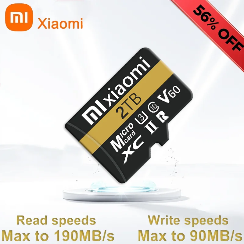 XIAOMI 2TB 512GB Micro TF SD + Adapter 300MB/s 1TB SD Card 256GB Memory Card Multi-Device for Switch/PS5/Xbox & Office/Students