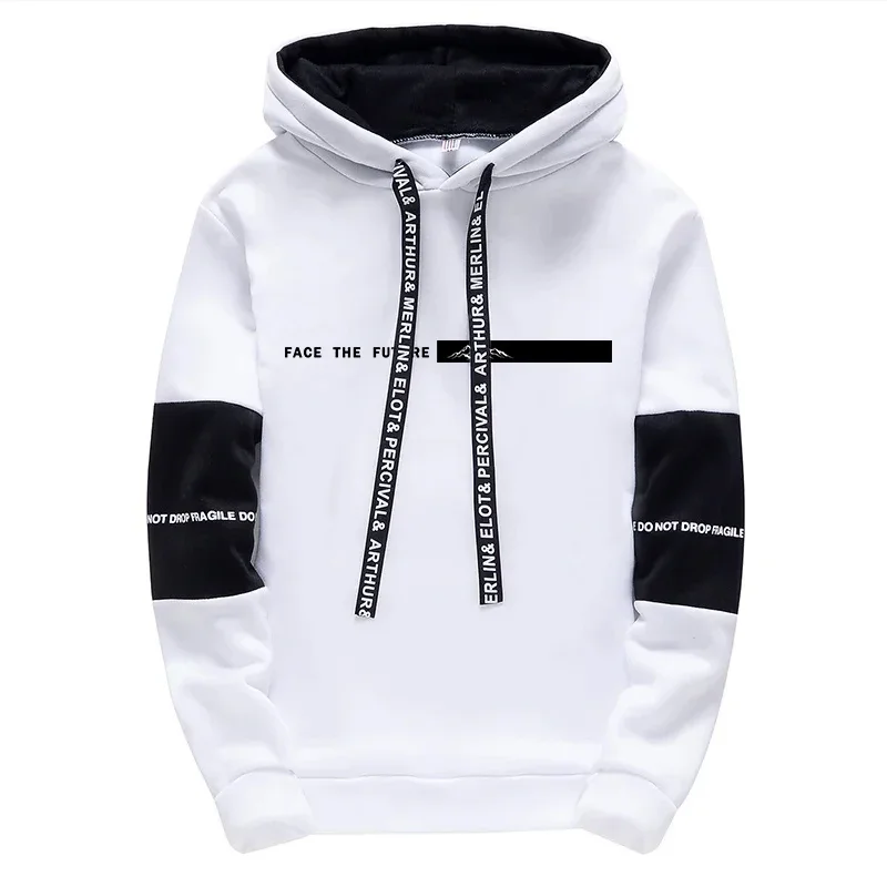 2026 Men's Tracksuit Casual Hooded Sweatshirts Sweatpants Outdoors Sports Jogging Clothes Black White Mix and Match Hoodie Pants view 6