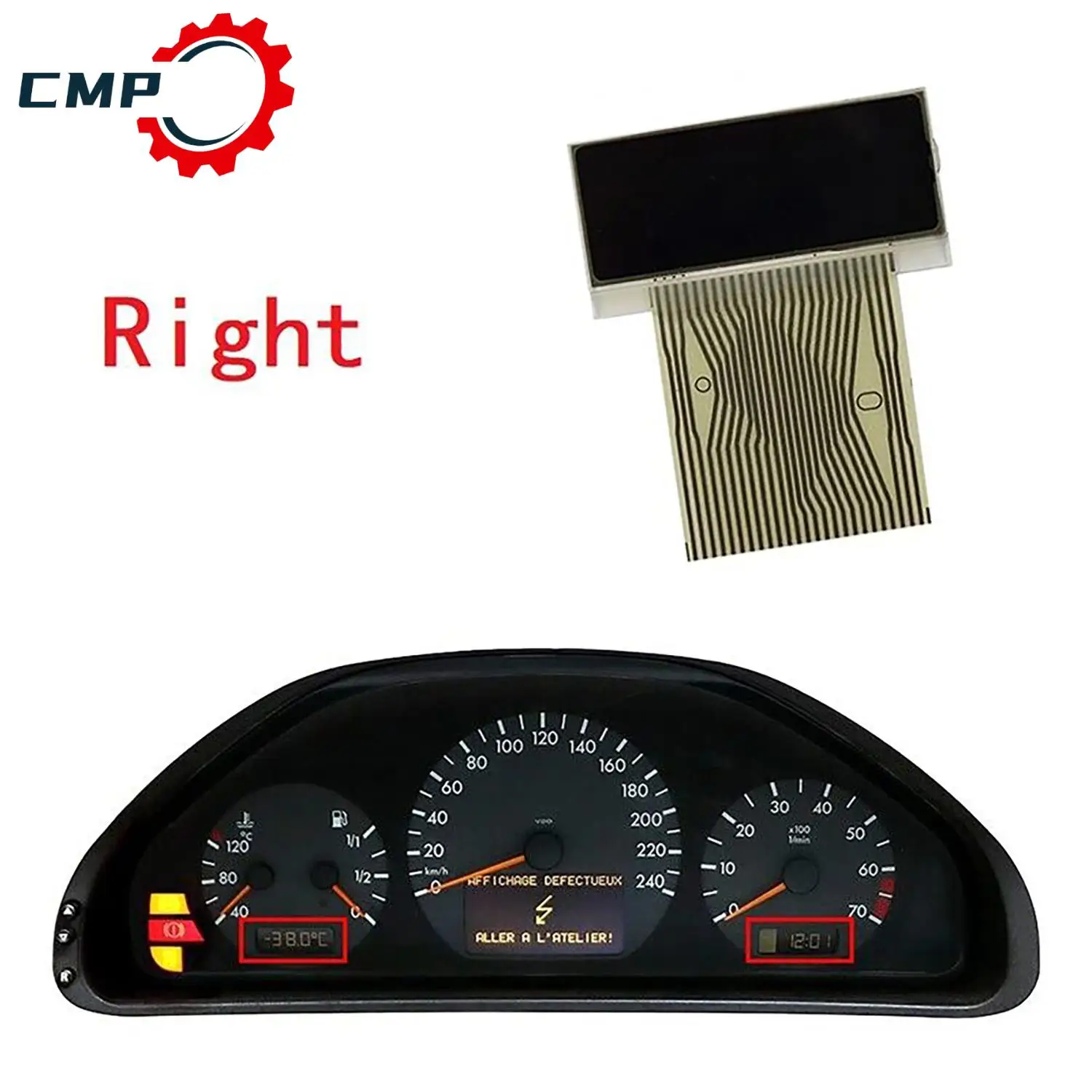 

2Pcs Car Left&Right LCD Screen Instrument Cluster Display For Mercedes Benz E-Class CLK-Class S210 W210 W208 E320 Accessories