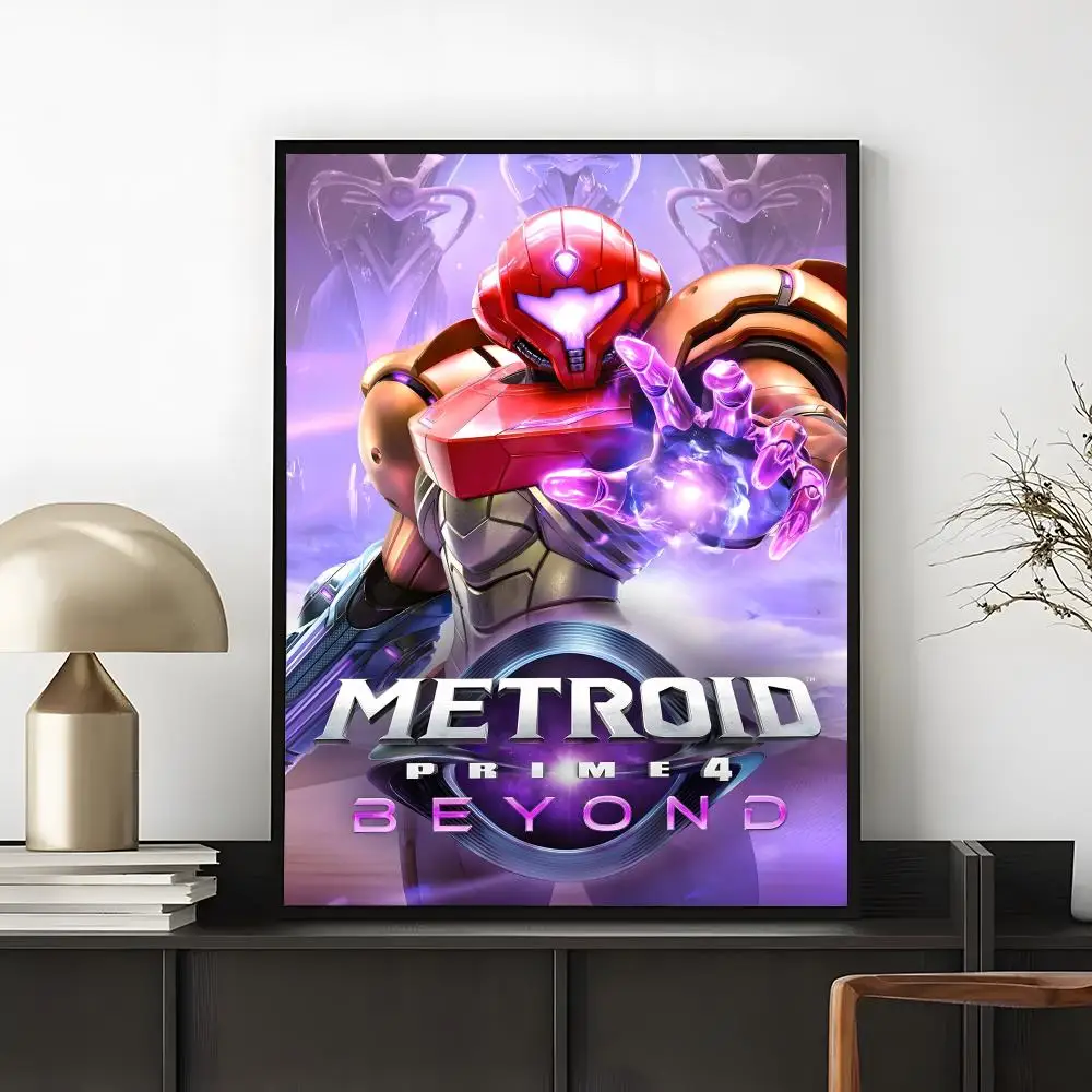 Game M-Metroid P-Prime Poster Self-adhesive Art Waterproof Paper Sticker Coffee House Bar Room Wall Decor view 4
