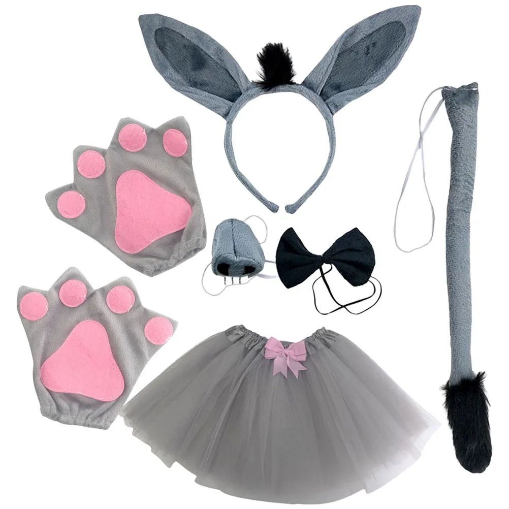 1 Set Ezelkostuum Set Duurzame Stof Dier Cosplay Props Voor Verjaardagsfeestje Stage Performance Fotografie Accessoire Decor
