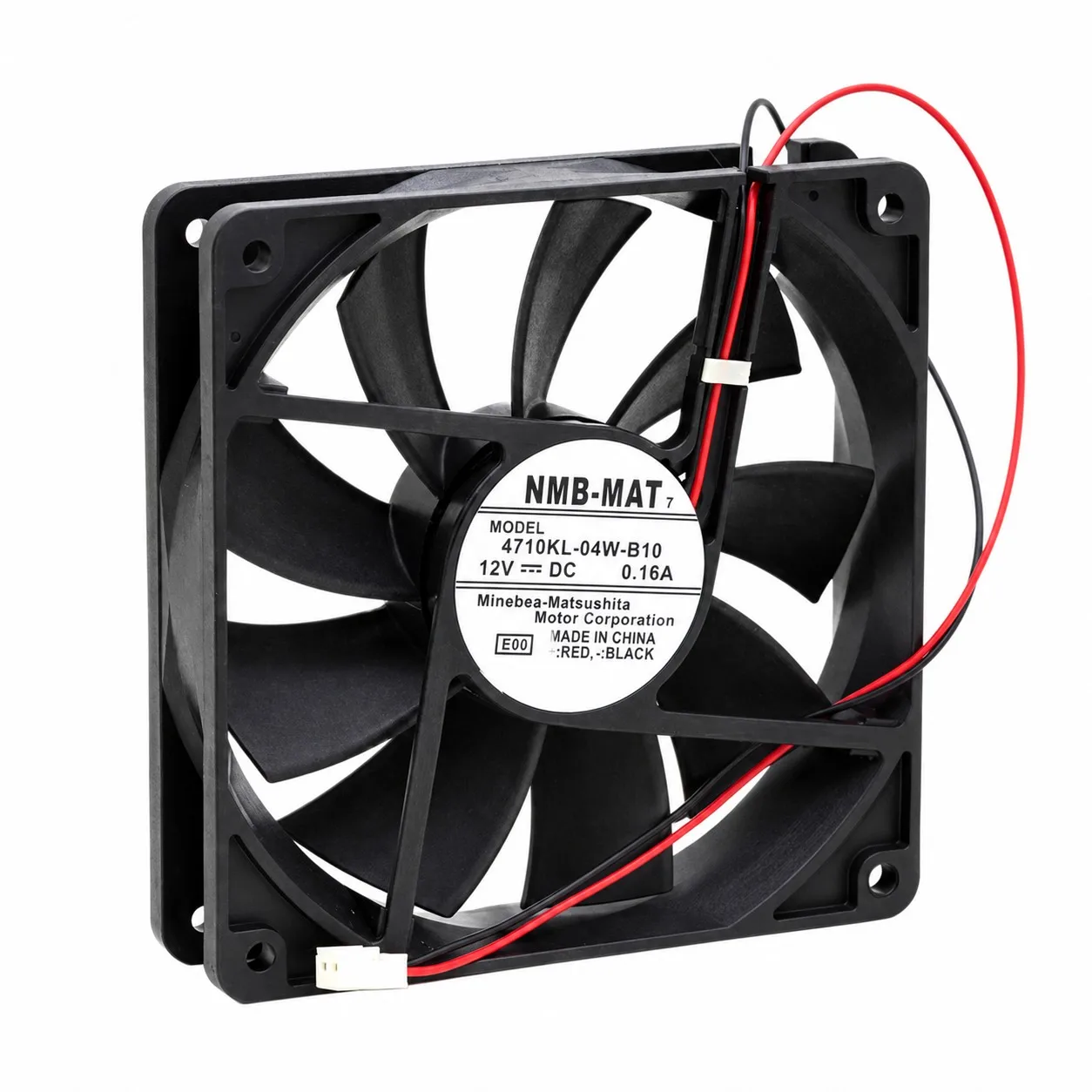 4710KL-04W-B10 PC Case Cooling Fan 120x120x25mm 12025 12V 0.16A 1600RPM Dual Ball Bearing for NMB