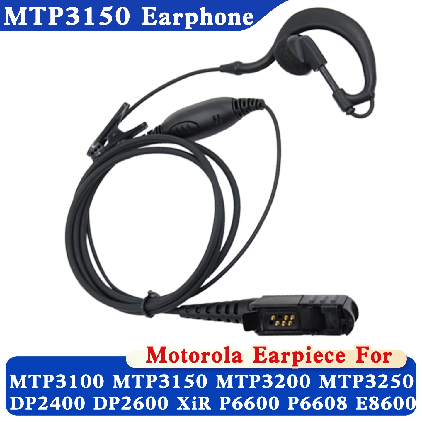 Motorola Radio Earpiece Headset Mic Fo DP2400 DP2600 XiR P6600 P6608 P6620 E8600 MTP3150 MTP3500 DEP550 Two Way Radio Earphone