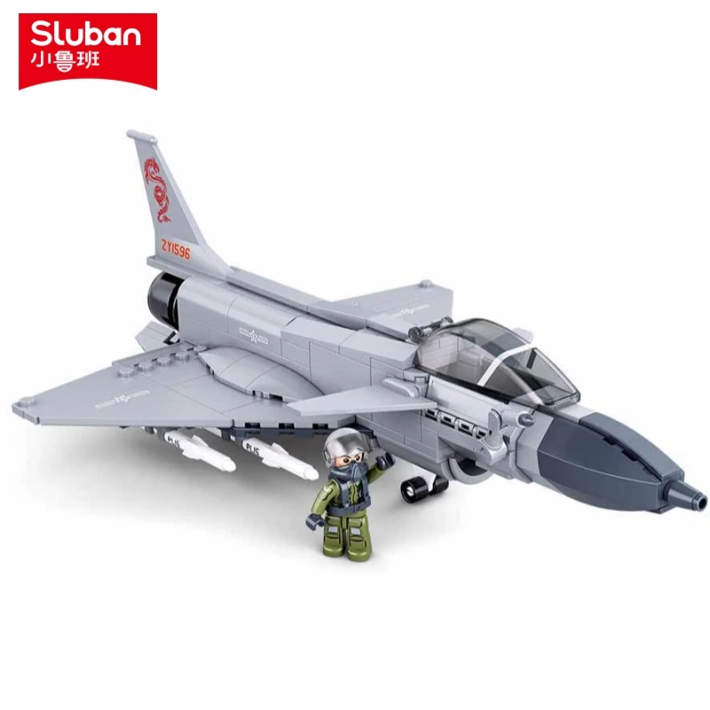 211PCS Air Force Model Bricks J-10 CS Fighter Aircraft Building Blocks Sets J10 Military Educational Toys for Children