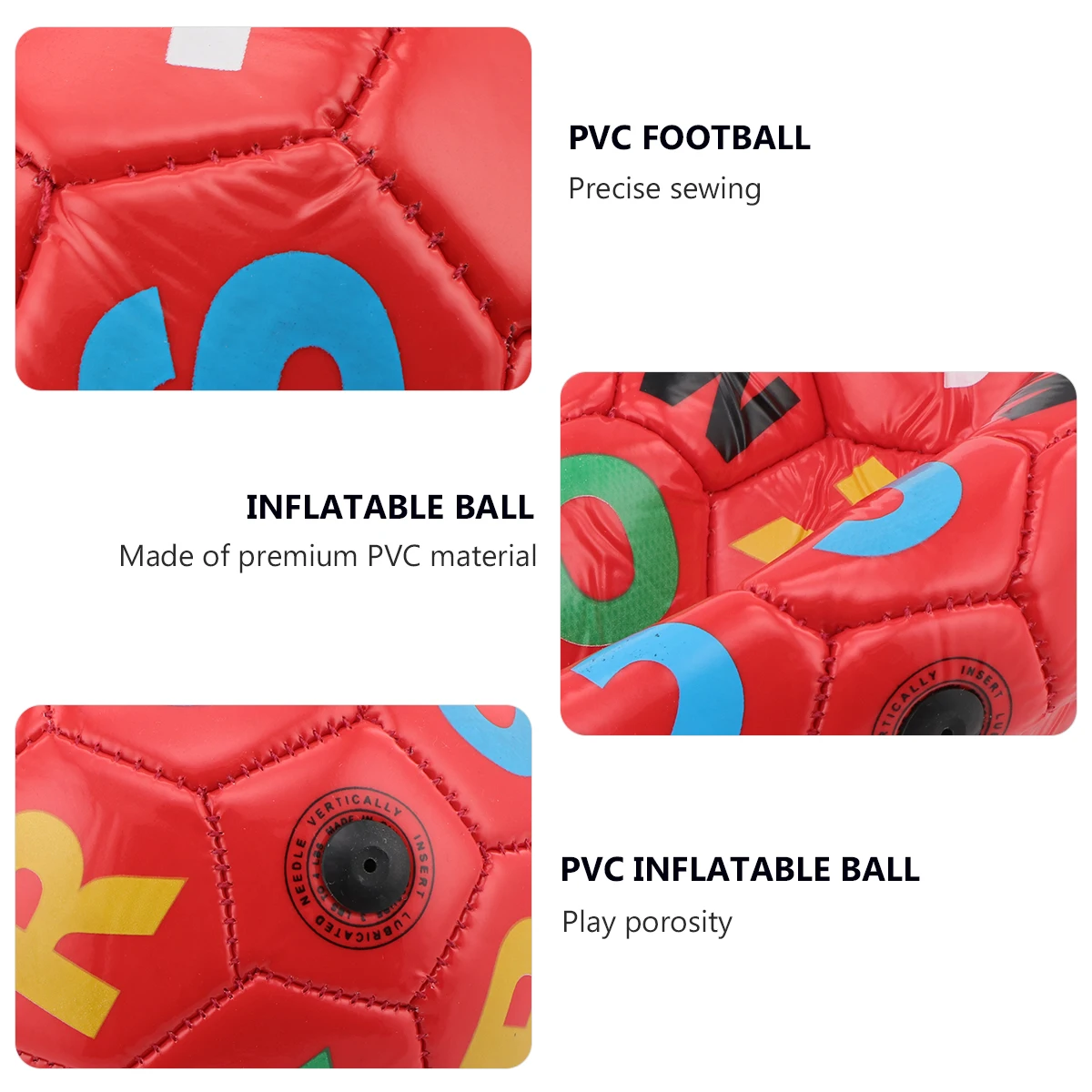 

Kids Football Small Soccer Balls Soft PVC Inflatable Toys Outdoor Mini Portable Bright Colors Safe Elastic Sealed Toy Ball