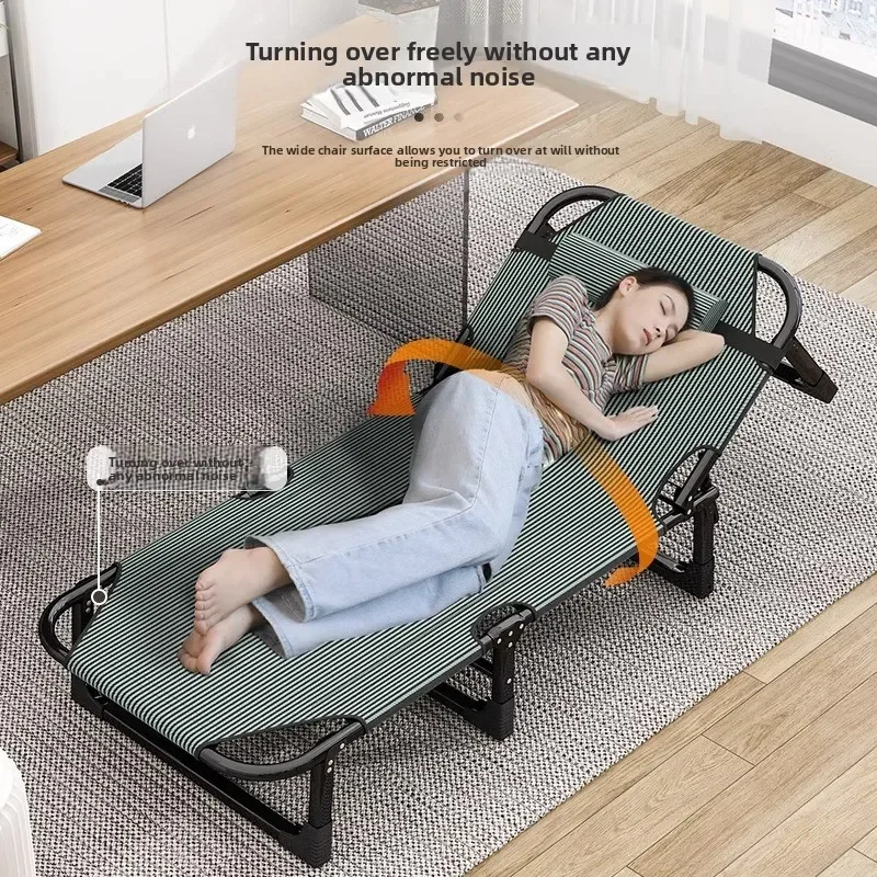 Portable Folding Office Day Bed Single Person Hospital Companion Bed Outdoor Camping Fishing Lounger Recliner Chair