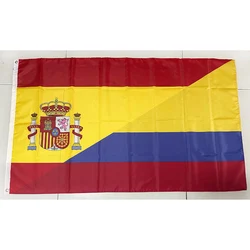 Spain Colombia Friendship Flag 2ft*3ft (60*90cm) 3ft*5ft (90*150cm) Size Christmas Decorations for Home Banner