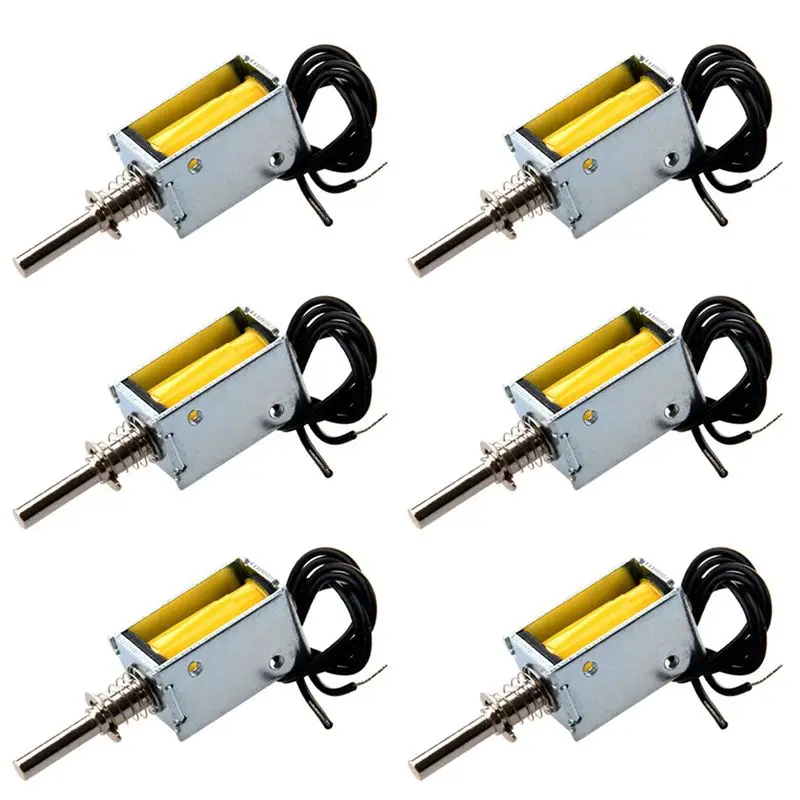 6X DC 4.5V 40G/2Mm Open Frame Actuator Push Pull Solenoid Electromagnet New