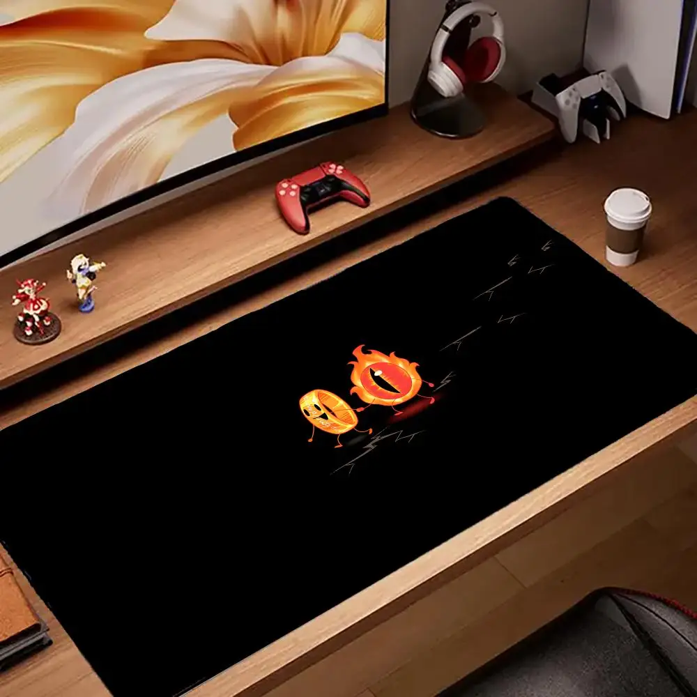 

12-Shock Movie Rings Of The Lords Коврик для мыши Коврики для клавиатуры, резиновые коврики Kawai, нескользящий настольный коврик, XXL90x40 см