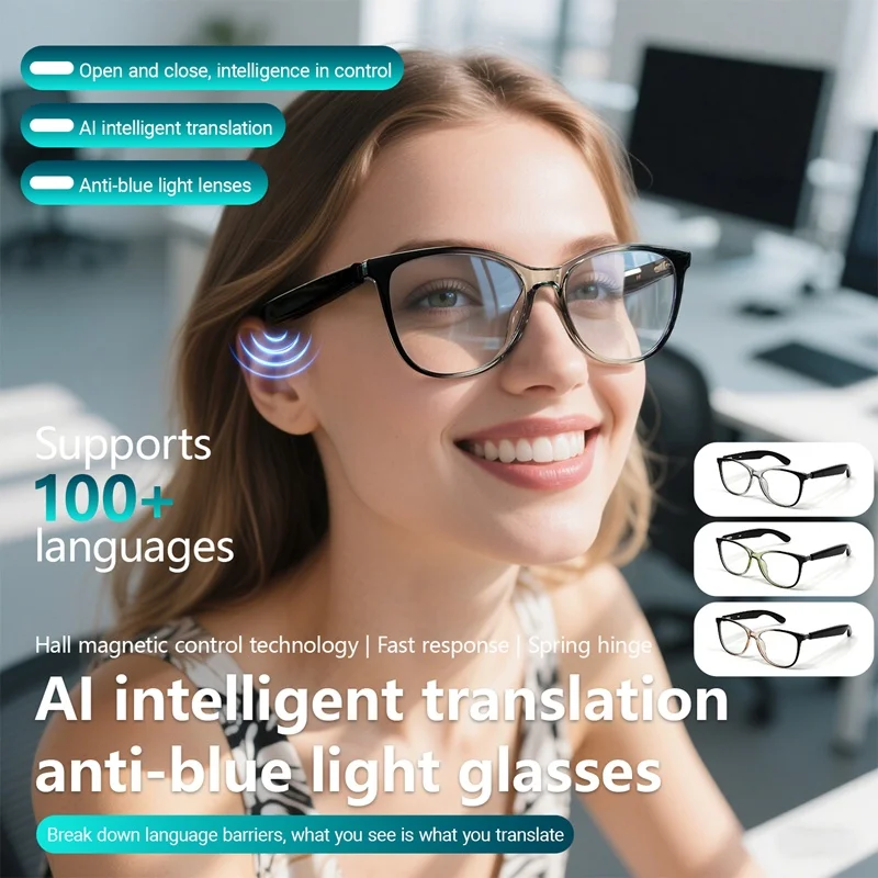 

Умные очки-перевод, очки с защитой от синего света, солнцезащитные очки, голосовой пульт дистанционного управления, музыкальные очки, водонепроницаемые очки, новинка 2023 г.