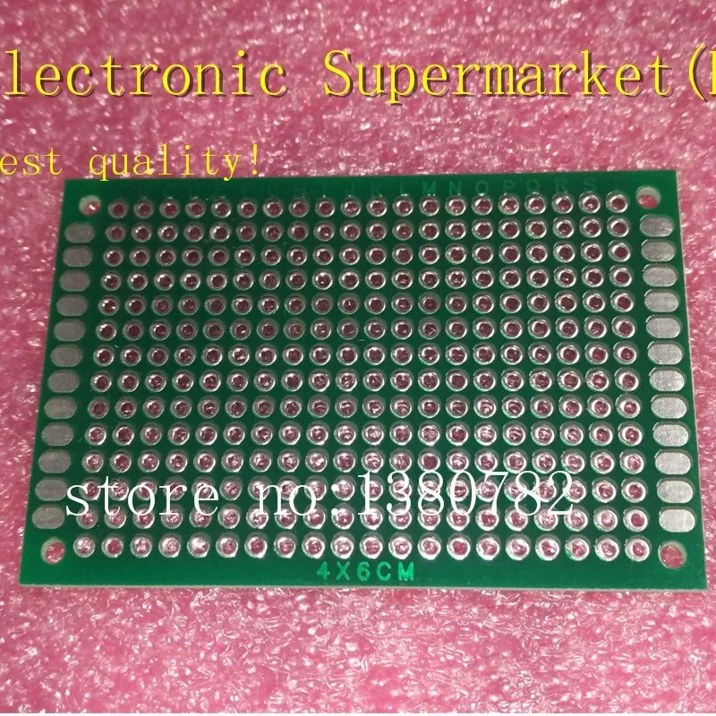 Free shipping 50pcs/lost 4x6cm 4*6 cm Double Side Prototype PCB Diy Universal Printed Circuit Board