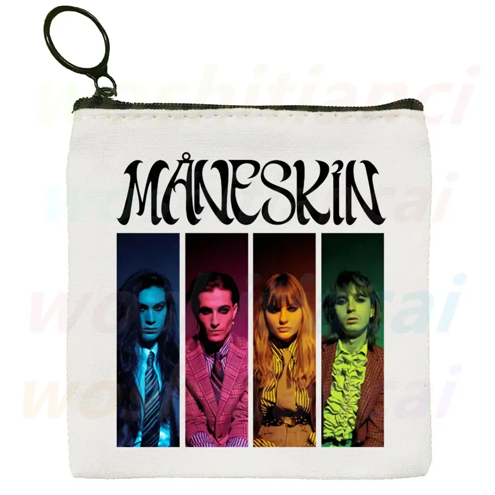 Maneskin Cartoon Printed Canvas Bag Design Hip Hop Gothic Punk Rock Graphic Canvas Simple and Fashionable Storage Bag