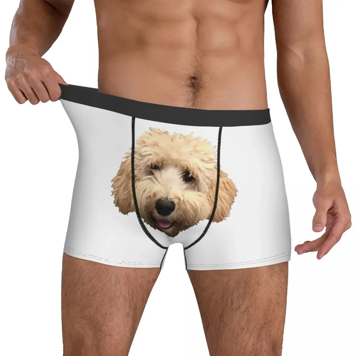 Boxer Underpants Shorts Rosie The Goldendoodle Grey Panties Men's Soft Underwear for Homme Man Boyfriend Gifts