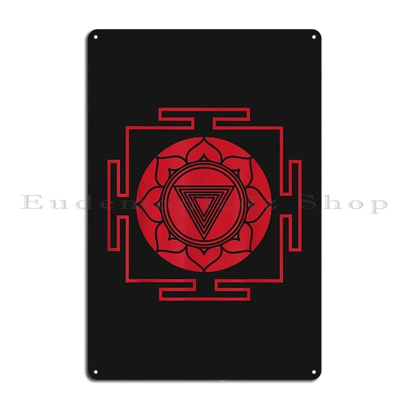 Kali Yantra Meditation Metal Plaque Kitchen Character Club Retro Mural Tin Sign Poster