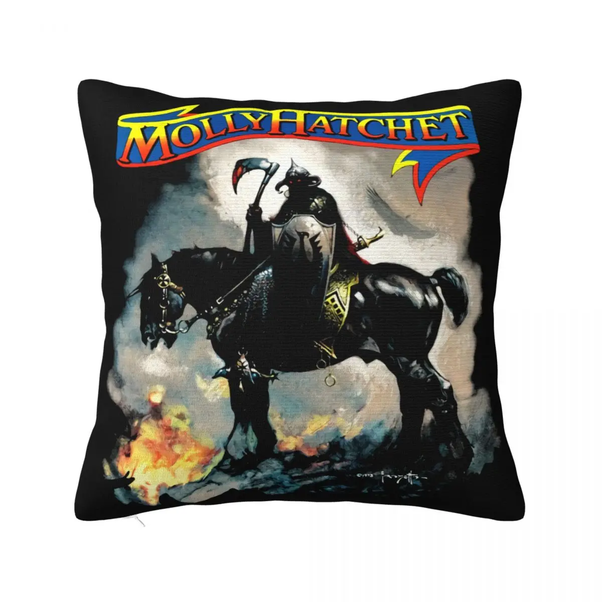 Vintage 2001 Molly Hatchet Size Usa New Reprint Hot Sale Rare Rap Spring On Sale Printing Text Male Pillow Case