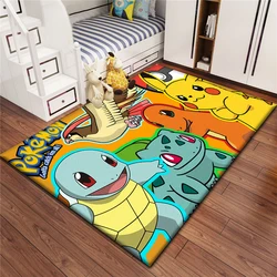 Tapis de zone imprimé Pokémon pour enfants, salon, chambre à coucher, sol, virus de cuisine, polymères de chambre d'enfant