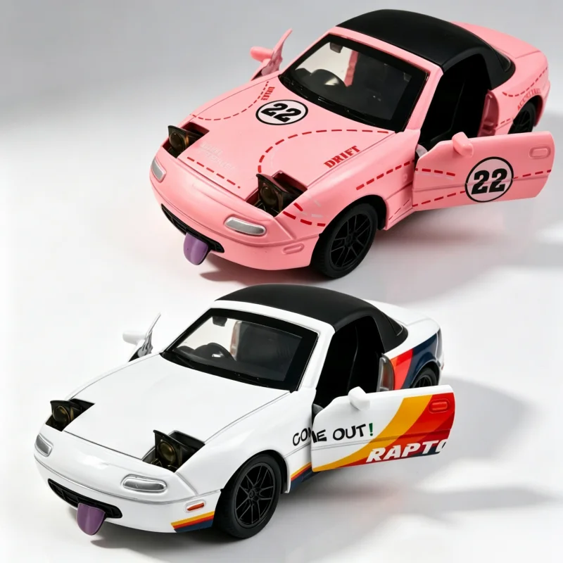 1:36 Alloy Car Model, Return Toy Car, Jump Light, Removable Hard Top, Racing Paint Simulation Car, Collectible Gift
