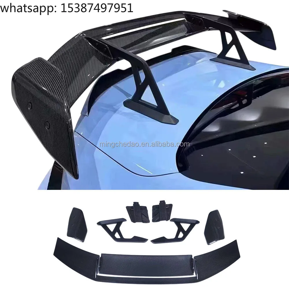 For Dry Carbon Fiber AD Style Wing Spoiler for BMW M3 M4 G80 G82 G87 G22 G42 G46 General-purpose Three-box Sedan Wet Carbon