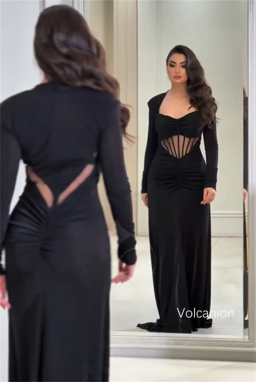 تخصيص الرعوية جيرسي الطية ألف خط الحبيب فساتين طويلة مناسبة مخصصة المشاهير الأحجام الكلاسيكية المتاحة #2