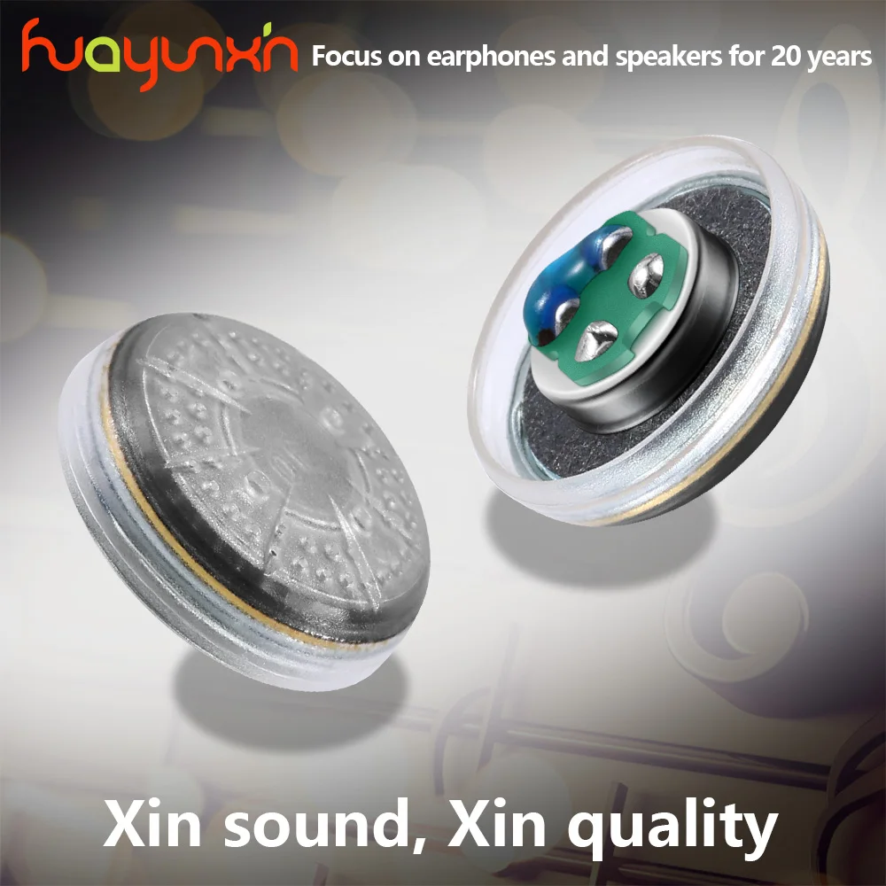 15.4MM Carbon Composite Film Diy HifI Headset Dynamic Dirver Speaker Unit Moving Coil LCP DLC Element Neodymium Magnet 2pcs