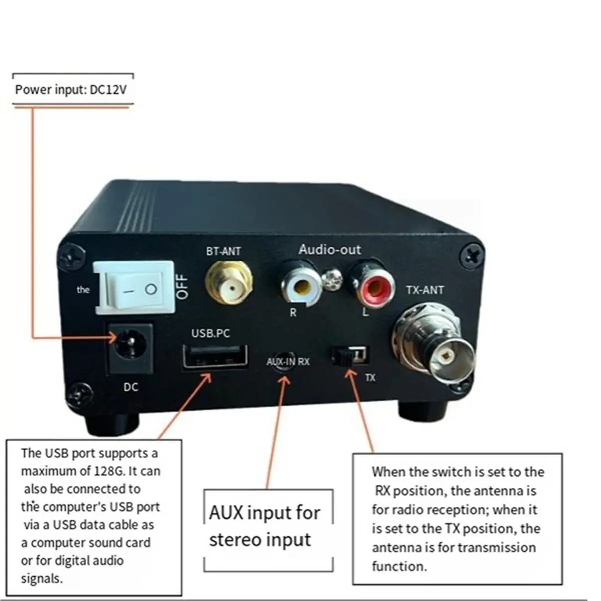 FM25TX 2.5W FM Transmitter Stereo, Audio Playback and Transmission Function Bluetooth MP3 Wireless Player EU Plug