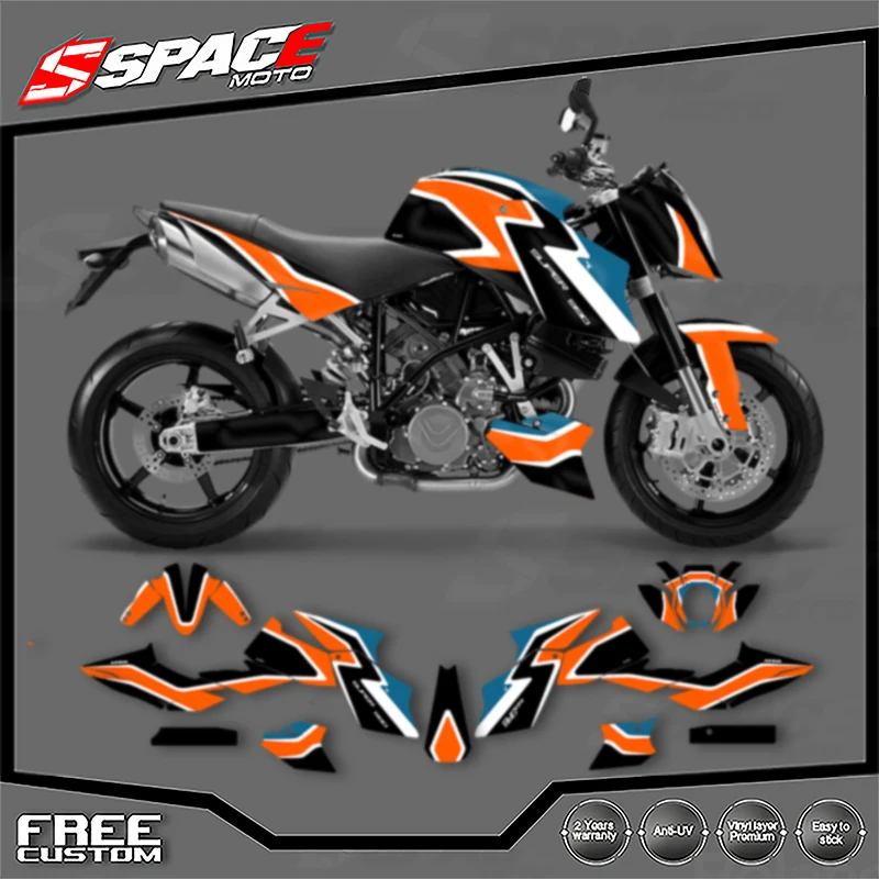

SPACE Custom Motorcycle Graphics For KTM 2005-2016 SUPER DUKE 990 2007-2013 DUKE 990R Decal Stickers Kits 004