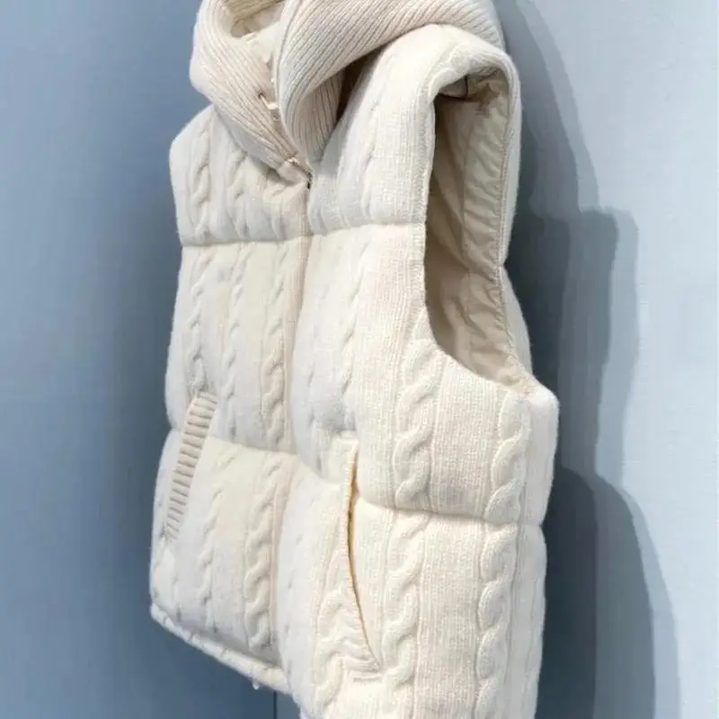 

2025 Autumn and Winter New Women's Clothing Hooded Down Jacket Short Clothes Vest Cotton Jacket