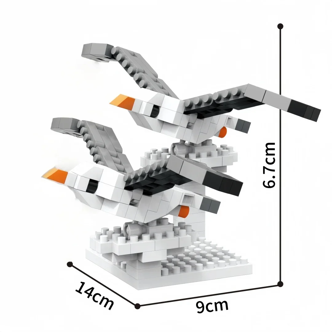 3D Mini-Zoo Mikro-Bausteine – Einfache Montage für Kinder, Handspielzeug mit Tieren, Puzzle-Geschenk, Weihnachtsparty-Geschenk/Geburtstagsgeschenk – Detail 14