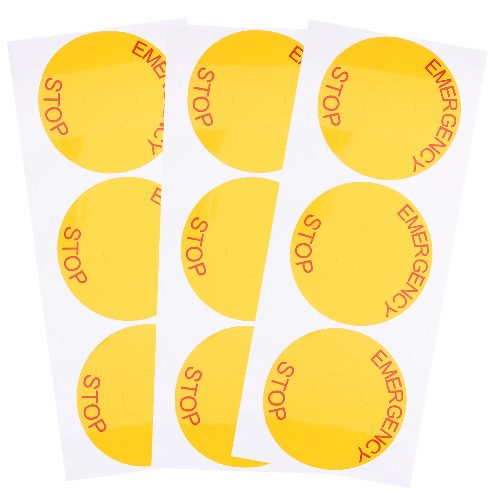 10 قطعة ملصقات توقف الطوارئ لاصقة قوية علامات تحذير الآلات الصناعية لسلامة مصنع مكتب المدرسة