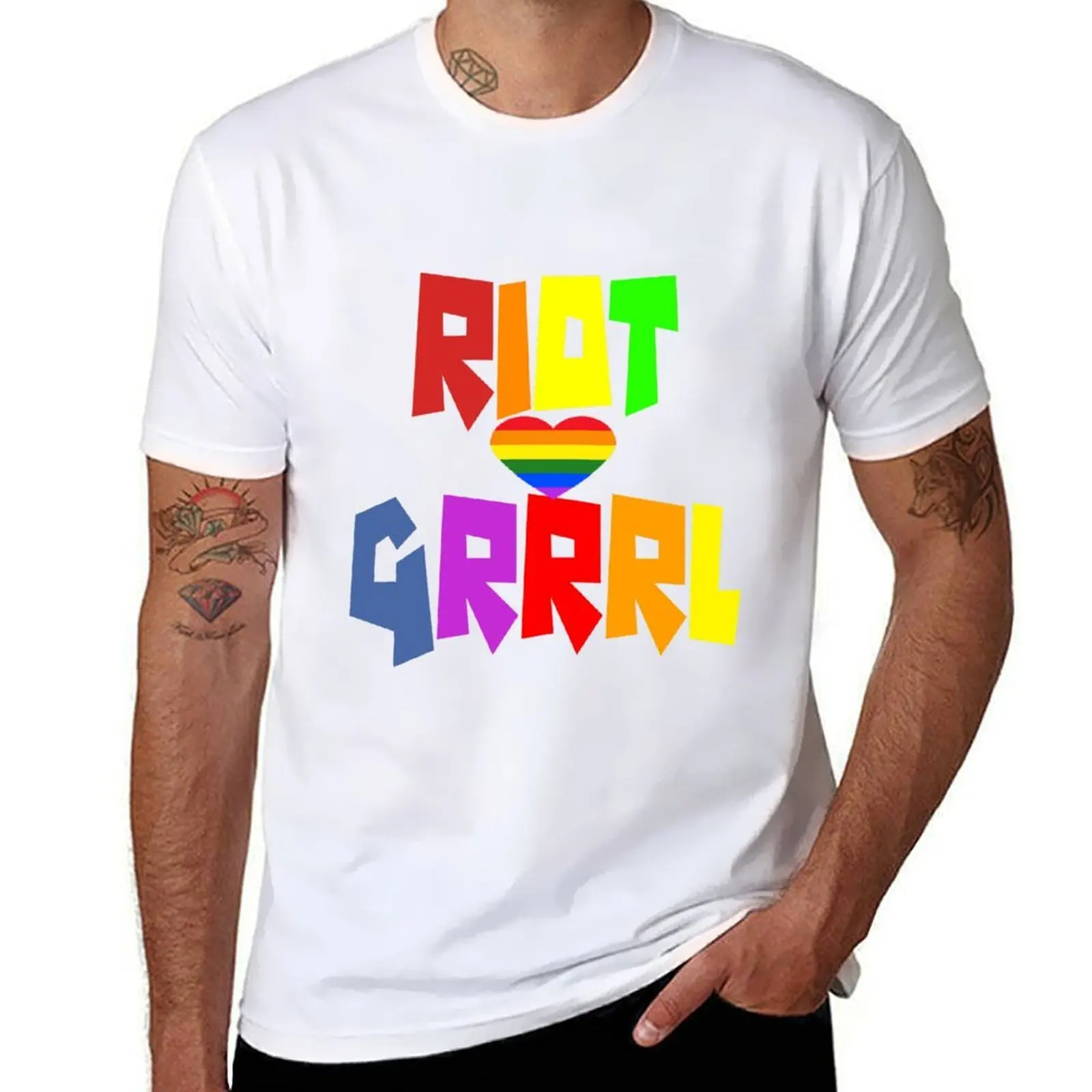

Riot Grrrl LGBTQ Pride T-Shirt t shirt personalised man tshirt T-Shirt