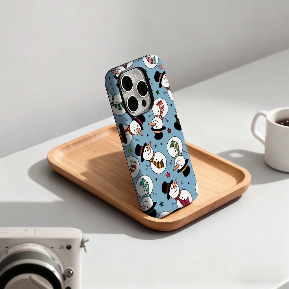 احتفالي ثلج يهتف IPhone17 يجب أن يكون لهاتف آيفون 17 16 15 14 13 12 Pro Max Plus غطاء خلفي مزدوج الطبقة