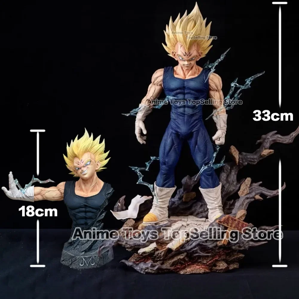 33cm Anime Dragon Ball Z Figure Majin Vegeta Figurine mani e testa sostituibili Action Figures in PVC collezione modello giocattoli regali