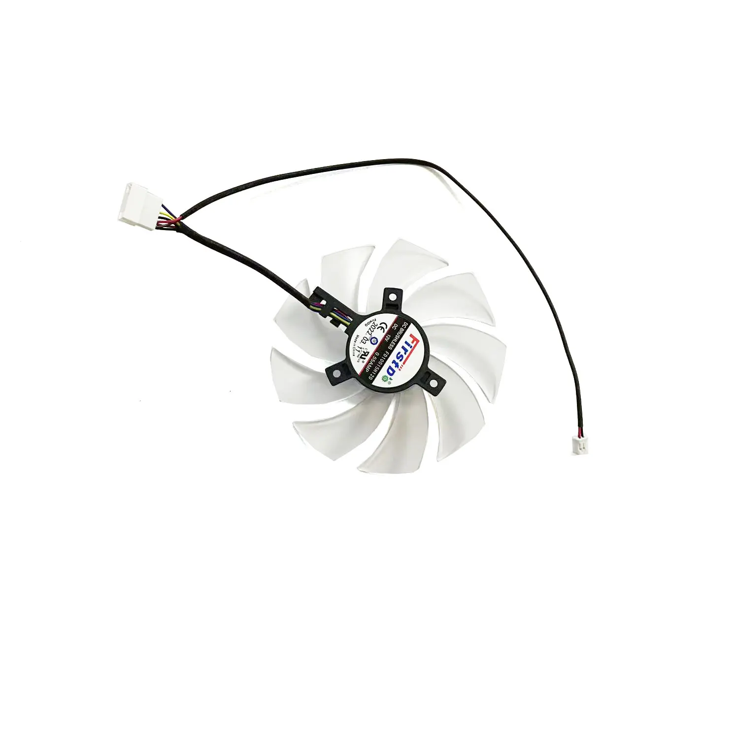 95 مللي متر 4PIN FD10015H12D تيار مستمر 12 فولت 0.55A ل PowerColor RX 6650 6600XT 7600XT Hellhound بطاقة الفيديو مروحة استبدال GPU مروحة