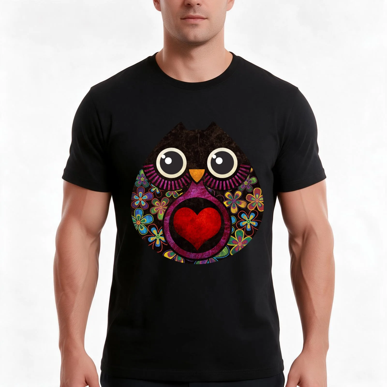 Owl's Hatch T-Shirt, Summer Casual Cotton Tee, Oversized Streetwear Tops, Vintage Graphic Print, Loose Fit Short Sleeve