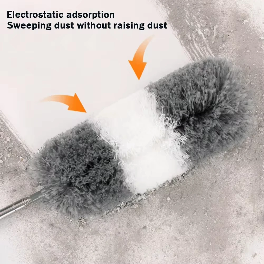 New Microfiber Duster Extendable Duster Cleaner Brush Telescopic Ceiling Microfiber Brushes Bendable Dust Cleaning image 2