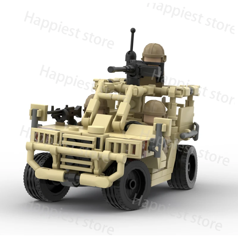 MOC WW2 Mordern Armored Assault Vehicle Building Block Figures Army Soldiers Weapons Guns Cannon Car Bricks Children\'s Gift Toys