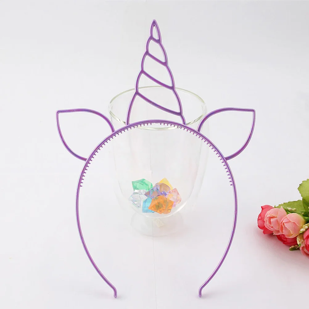 

7Pcs Unicorn Headbands Hair Hoops Lightweight Party Favors Christmas Easter Costume Unicorn Headband for