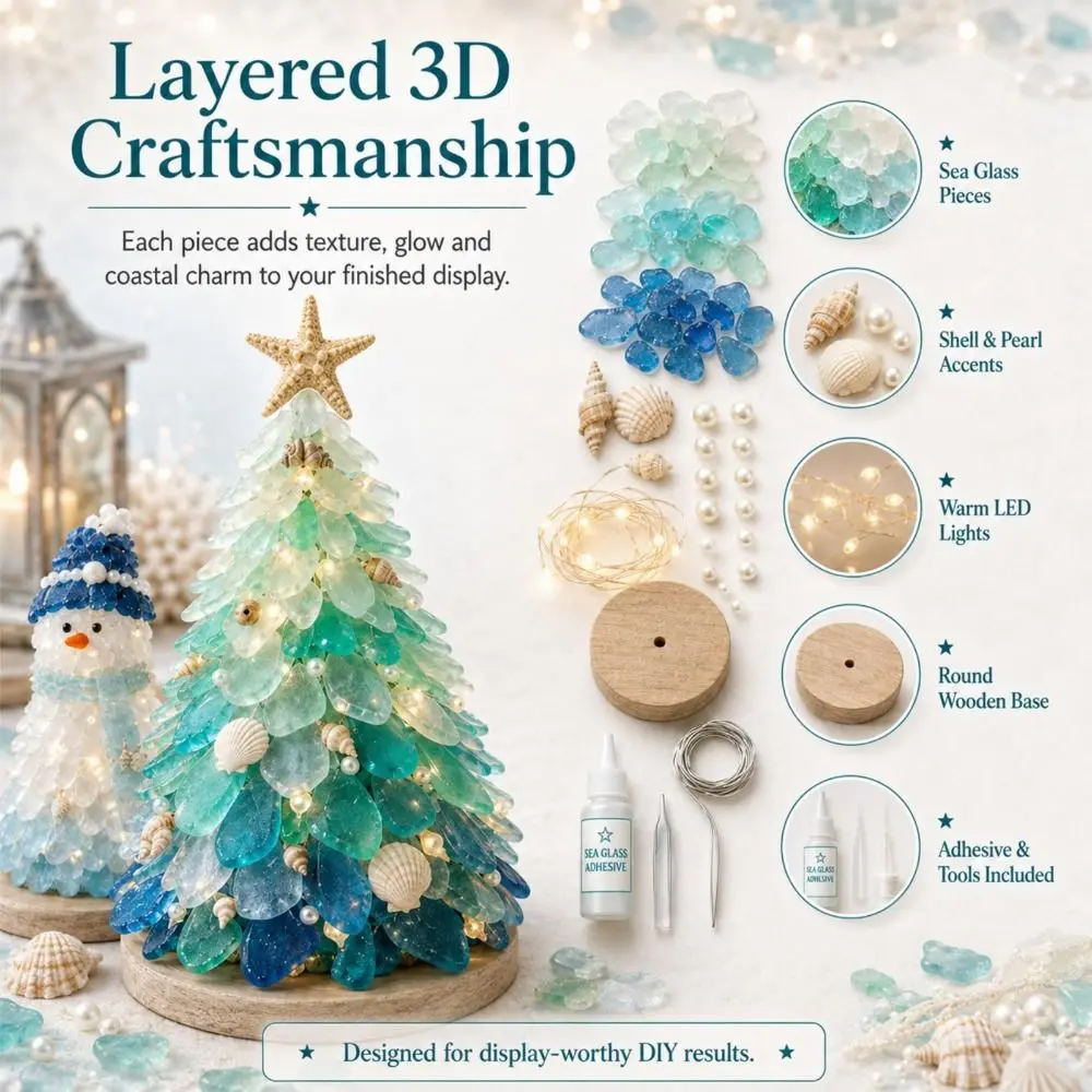 Sea Glass Christmas Tree Kit 4
