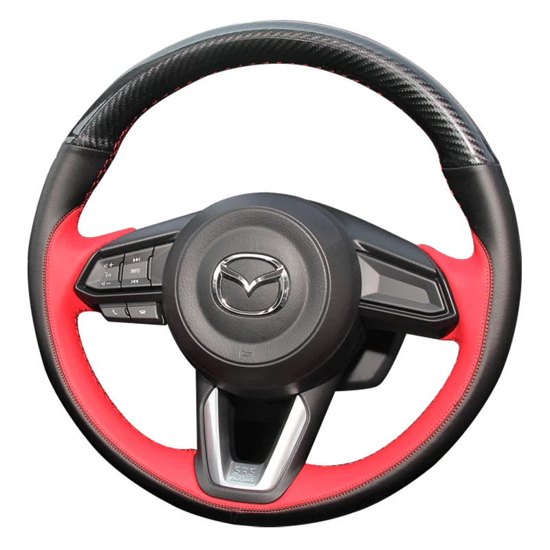 

Индивидуальная оплетка ручного шитья для Mazda 6 CX5 2017-2023 CX8 CX30, натуральная кожа, замша, автомобильные аксессуары