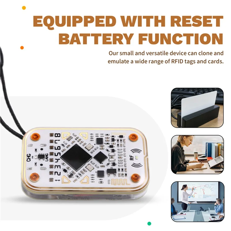 ABGN RFID ชิปสมาร์ท Reader Chameleon Ultra + 2XT5577 พวงกุญแจสมาร์ทการ์ดจําลอง 125K 13.56M การ์ดถอดรหัส NFC อ่าน Writer