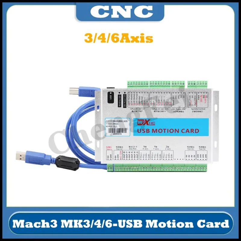 CNC XHC MKX-V 3/4/6 axis motion control card 2000kHz frequency Mach3 USB controller breakout board for engraving and cutting