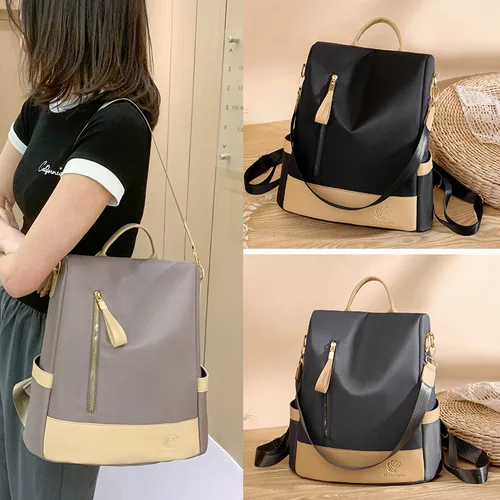 Imagen 2 del producto Mochila impermeable de tela Oxford para mujer, morral antirrobo, mochilas escolares de moda para mujer, mochilas de gran capacidad de alta calidad 2023