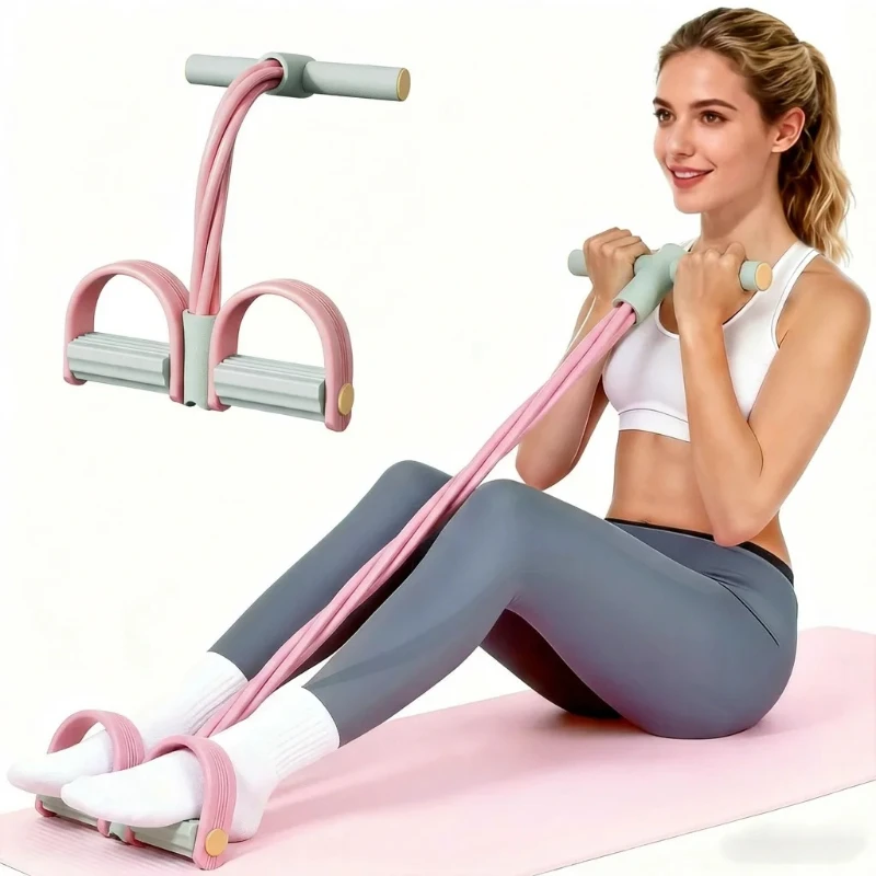 Verstellbares Widerstandsband mit Fußpedal für Heimfitness, Trainingsgerät für Taille, Beine, Arme und Ganzkörpertraining