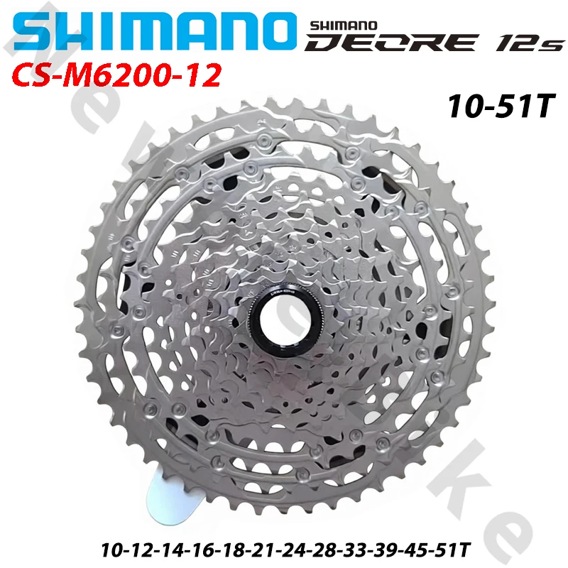 AliExpress Shimano New Arrival SHIMANO DEORE CS-M6200 Cassete 10-51T 12 Speed Micro Spline for MTB Mountain Bike Bicycle Original Parts